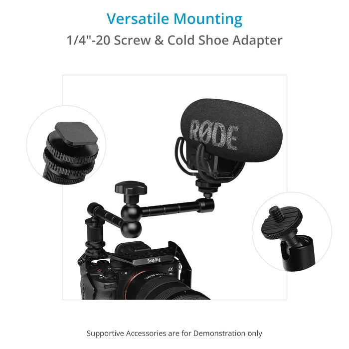 Proaim 11” Magic Arm with Cold Shoe Adapter for Light, Monitor, Camera & More