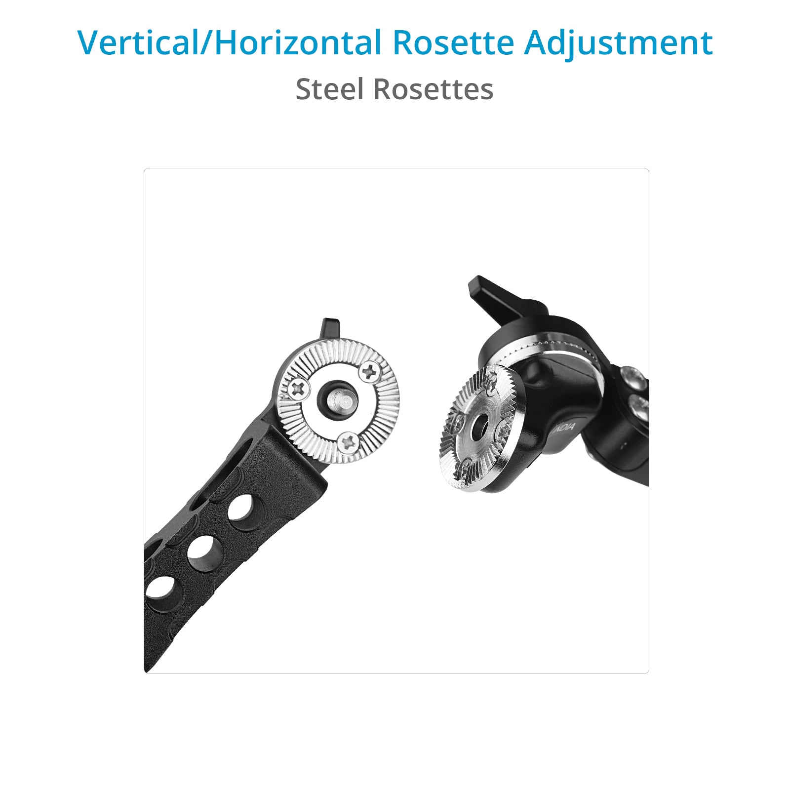 Hunt Impugnature A Rosetta 19/15mm Per DSLR – Doppia Articolazione E Gomma Antiscivolo Per Riprese A Spalla - 6