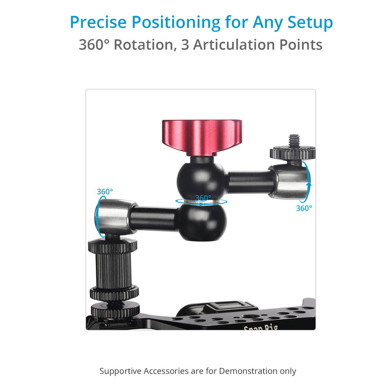 Flyfilms 7” Aluminum Magic Arm with Cold Shoe Adapter