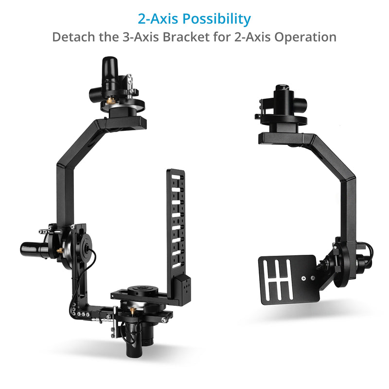 PROAIM Spin-3 (3-Axis) Motorized Pan Tilt Head for Camera Jib Crane, Payload- 15kg/33lb