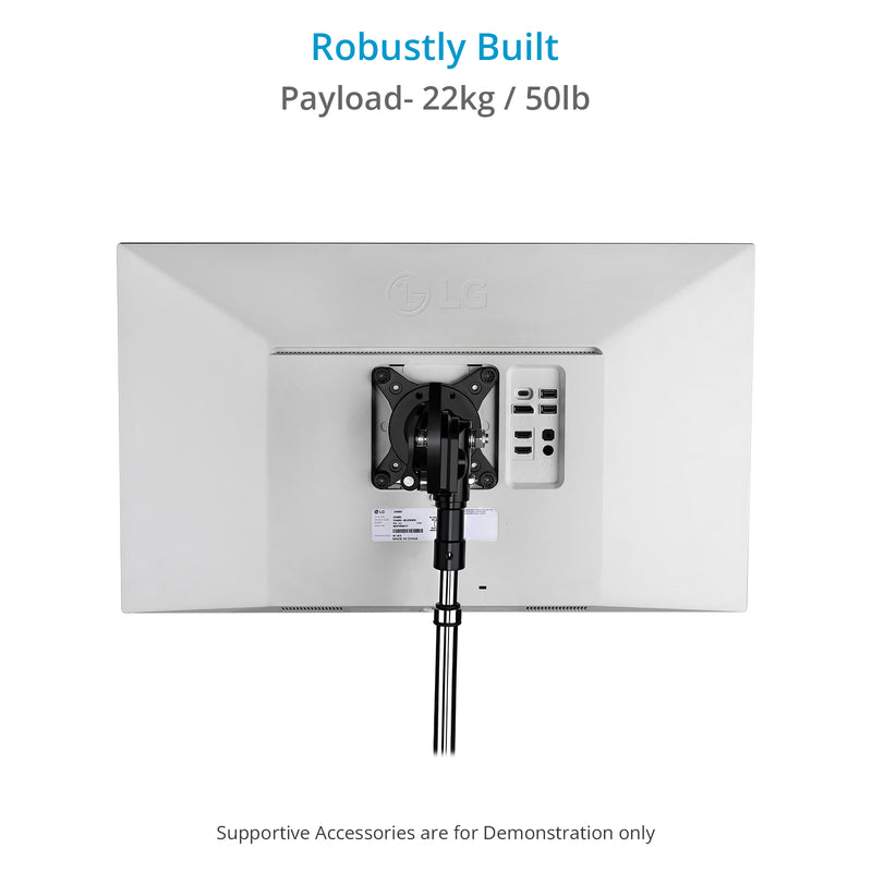 Proaim 360° Rotation VESA 75mm/100mm Tilting Monitor Mount with 5/8” Baby Pin Receiver