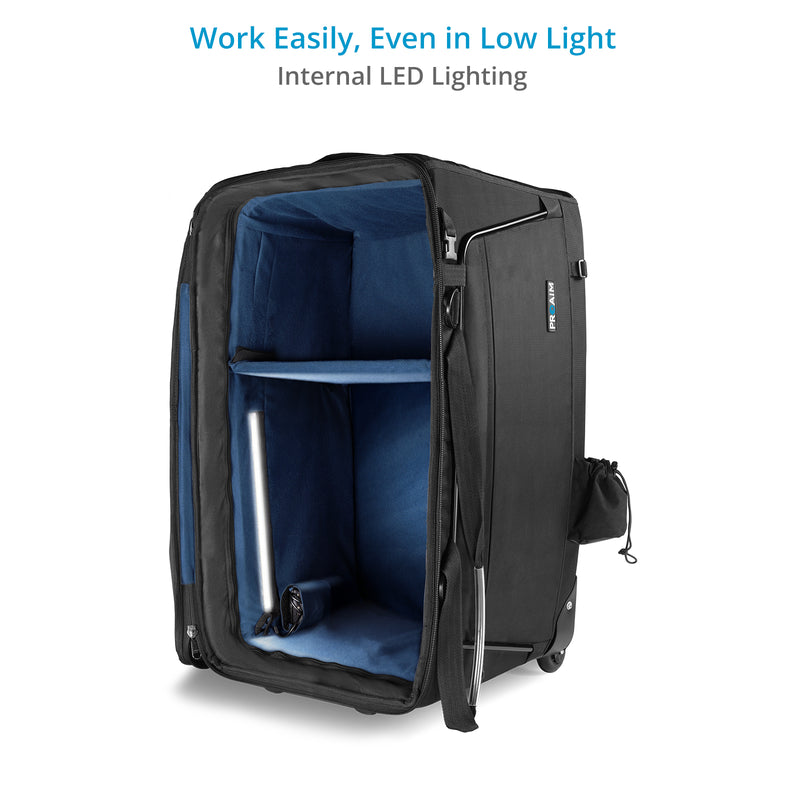 Proaim Cine Cube Mobile Audio Workstation Bag | Trolley System with Outdoor Wheels