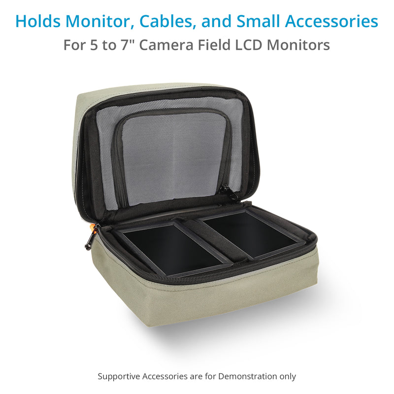 Proaim Cube Monitor Bag (Grey) for 5 to 7" Camera LCD Monitors &amp; Small Accessories
