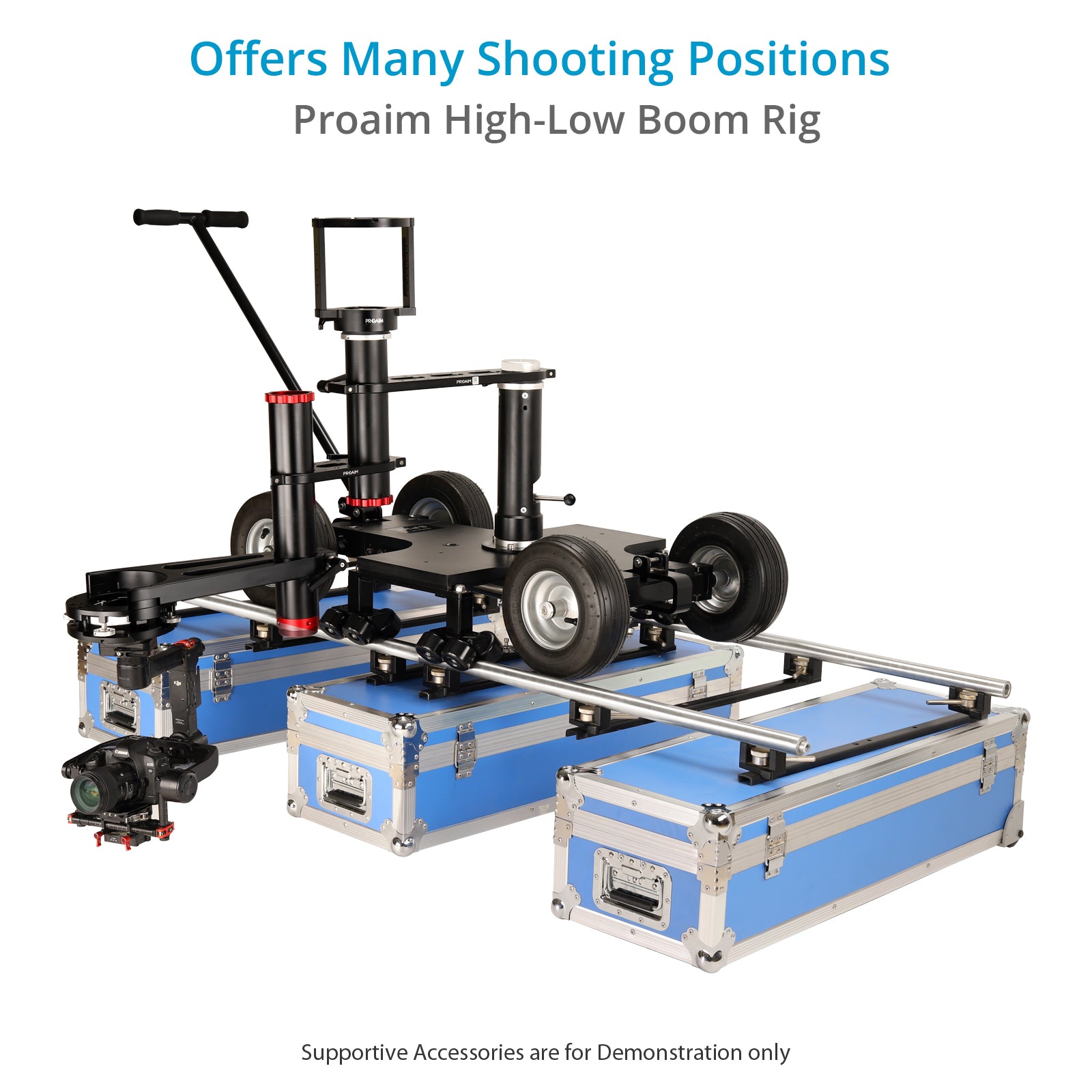 The Camera Slider Rigs Proaim High-Low Boom Rig for Camera Dolly, Jib & Slider