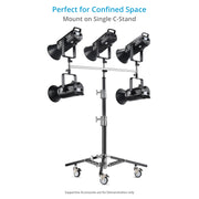 Proaim Linkon 5/8" Triple Header for Lights & Lighting Accessories