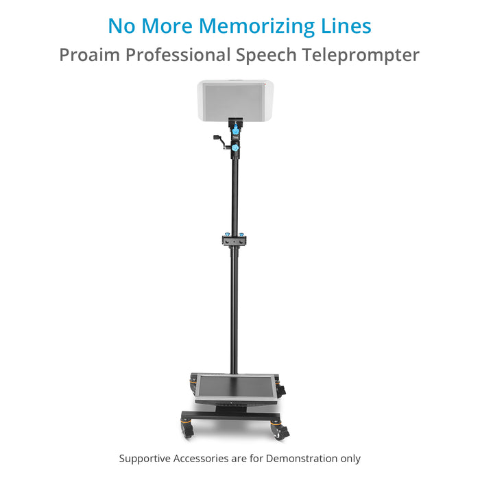 Proaim Professional Speech Teleprompter | Fits up to 13” Tablets & 17” Monitors