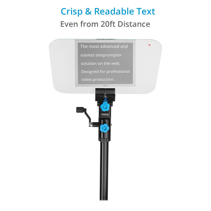 Proaim Professional Speech Teleprompter | Fits up to 17” Tablets, Laptops & Monitors