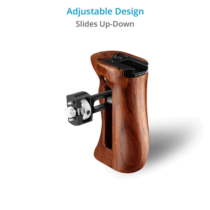 Proaim SnapRig Wood Side Handle (ARRI-2 pin Mount) for Camera Cage Rigs. WSH257