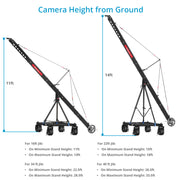 Proaim 40ft Jumbo Film Production Package - Camera Jib Crane w Heavy-Duty Stand, Dolly & 3-Axis Pan-Tilt Head