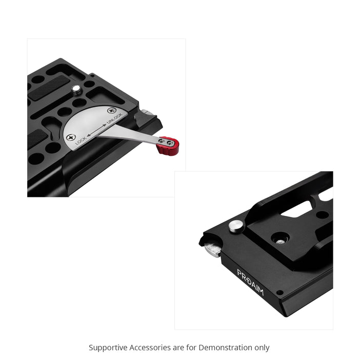 Proaim 19-15mm Camera Base Plate, ARRI Standard Dovetail Tripod Plate with New Quick Lock