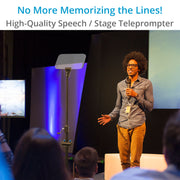 Proaim Professional Speech Teleprompter | Fits up to 17” Tablets, Laptops & Monitors