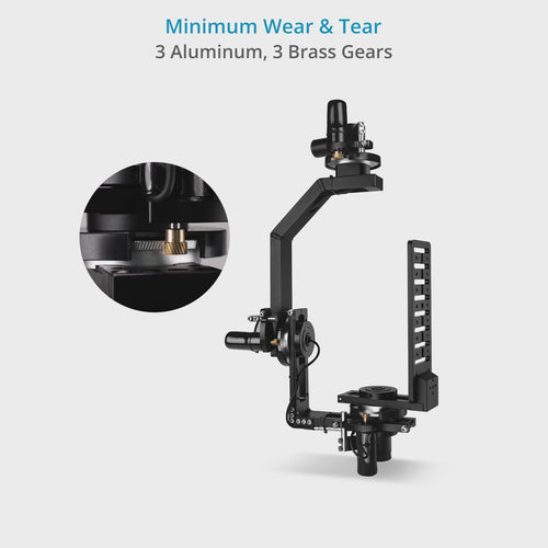 PROAIM Spin-3 (3-Axis) Motorized Pan Tilt Head for Camera Jib Crane, Payload- 15kg/33lb