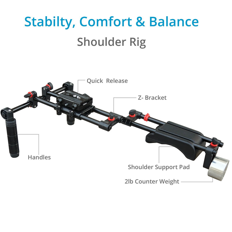 Filmcity DSLR Camera Cage Shoulder Rig Kit