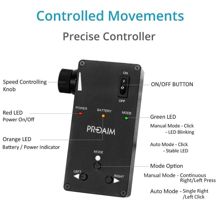 Proaim 3ft Curve-N-Line  Video Camera Slider with  Motion Control System