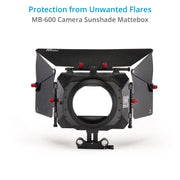 Filmcity Power DSLR Camera Cage with MB-600 Sunshade Matte Box Combo Kit