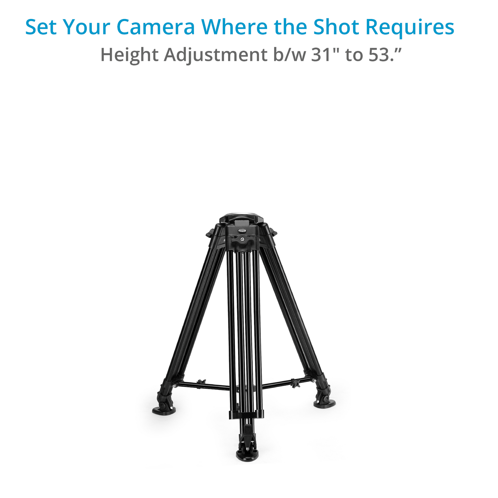 Proaim 100mm Bowl Head Tripod Stand With Rubber Tripod Shoes