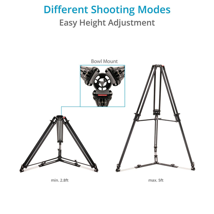 Proaim 100mm Camera Tripod Stand with Aluminum Spreader