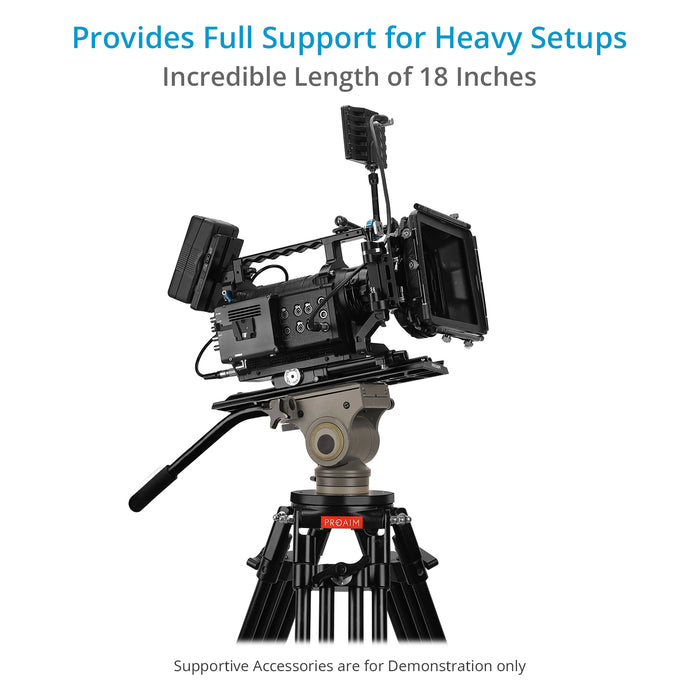 Proaim 18" Dovetail Tripod Plate (ARRI Standard) for Heavy Camera Setup