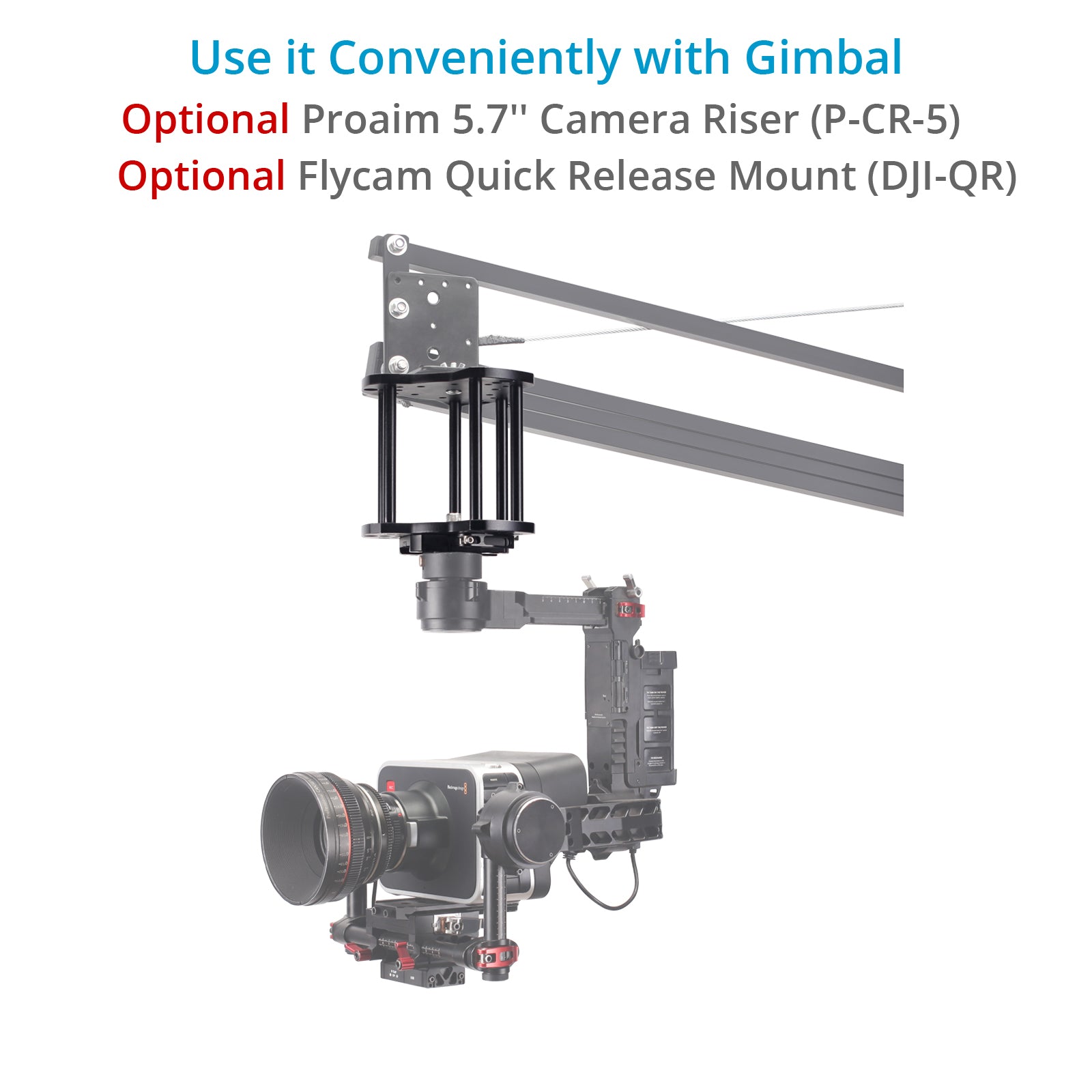 PROAIM 18ft Camera Jib Video Film Crane, Jib Stand + Bag