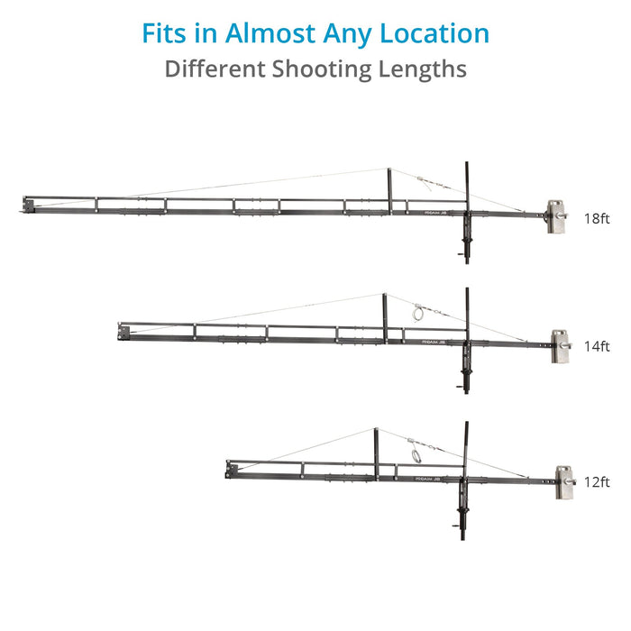 Proaim 18ft Camera Crane Jib, Stand, Jr. Pan-Tilt | Gimbal Compatible