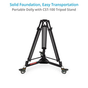 Proaim Alphabet 21ft Camera Jib Crane Package with Tripod, Dolly & Pan/Tilt Head