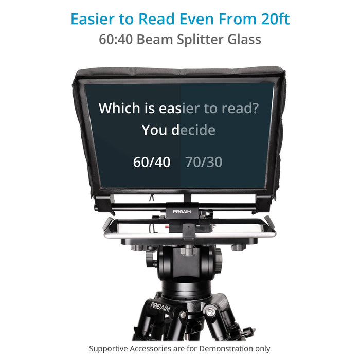 Proaim Universal Ultra Large iPad Teleprompter Kit for DSLR Video Camera