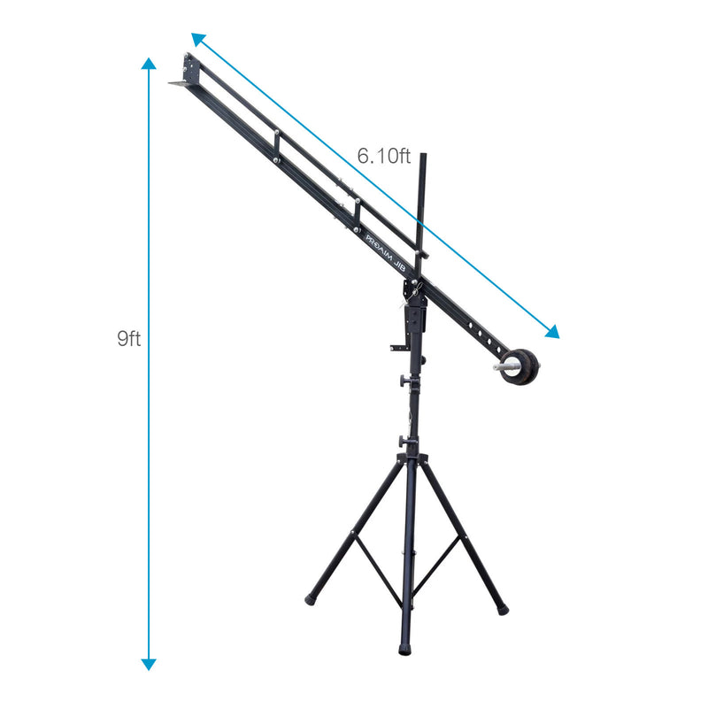 PROAIM 9FT Camera Jib with Jib Stand, Jr. Pan-Tilt Head
